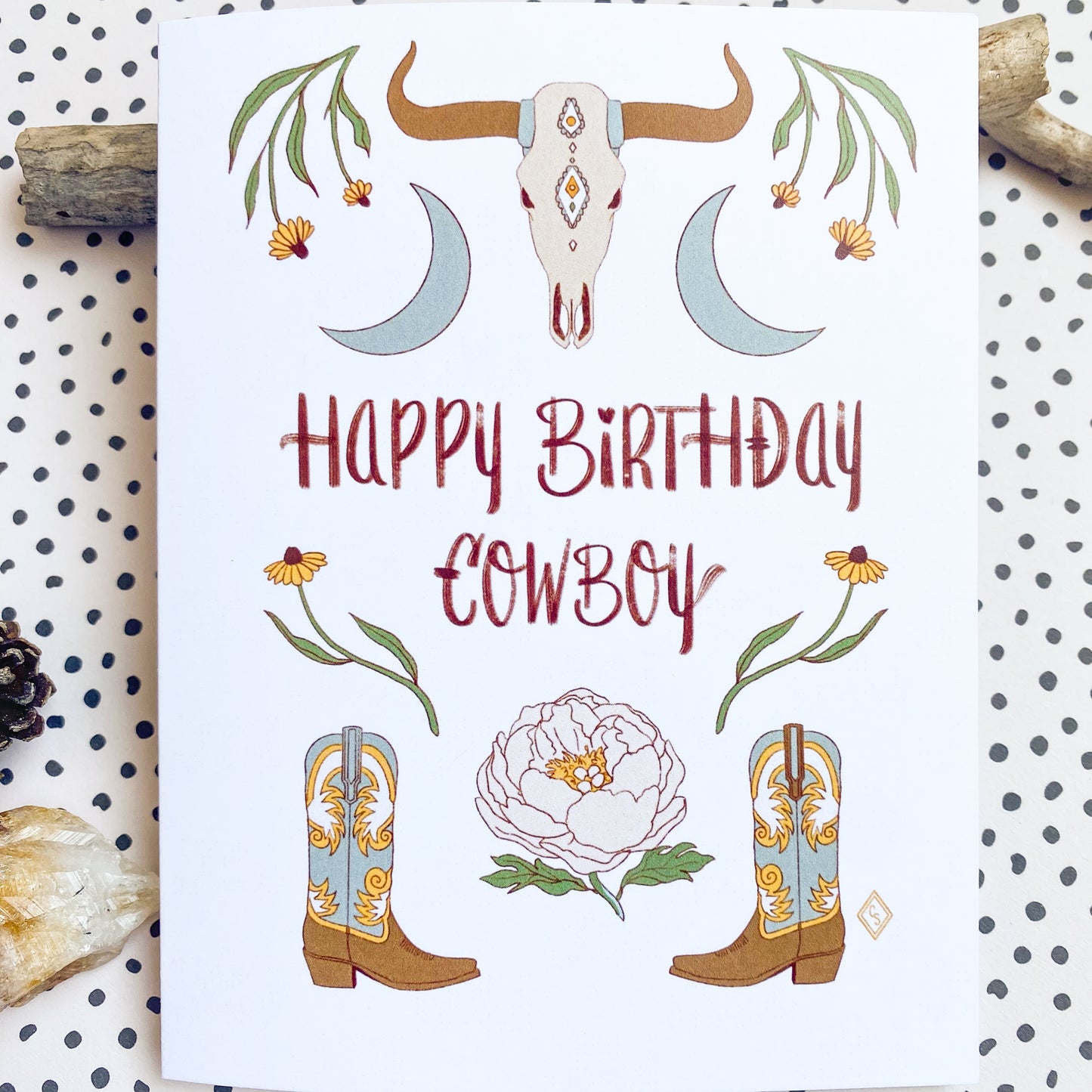 Happy Birthday Cowboy - Greeting Card