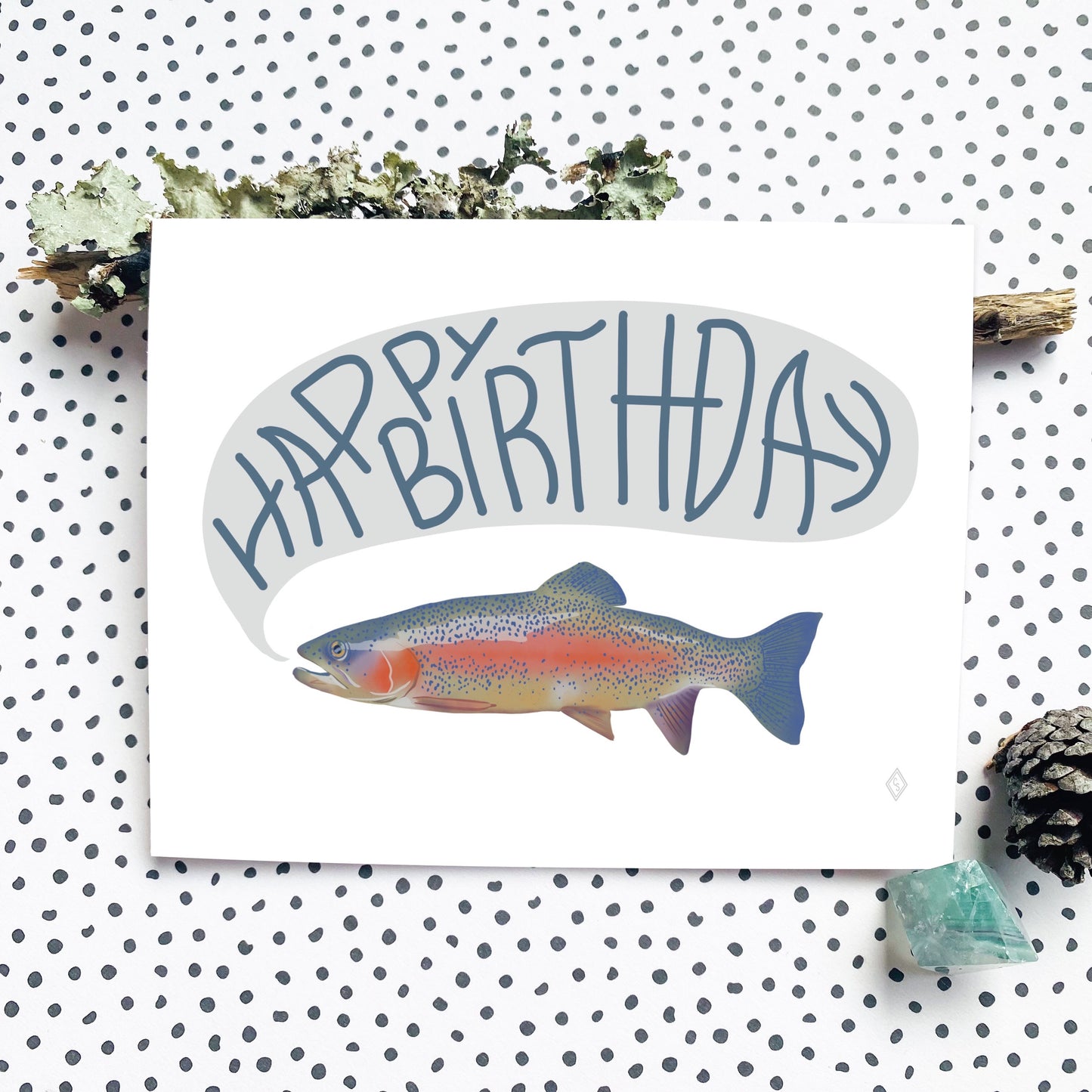 Rainbow Trout Birthday Card