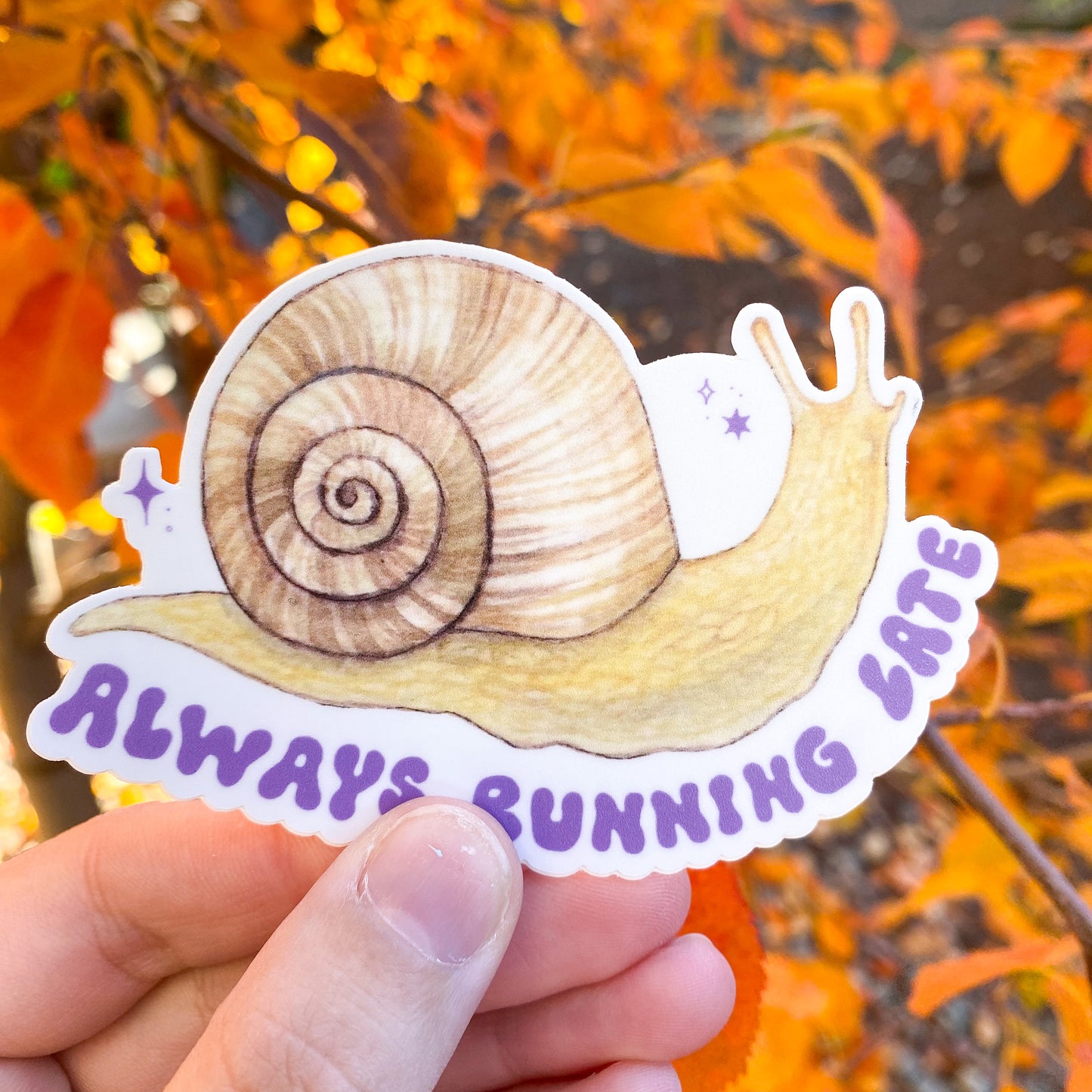 Always Running Late Snail Sticker