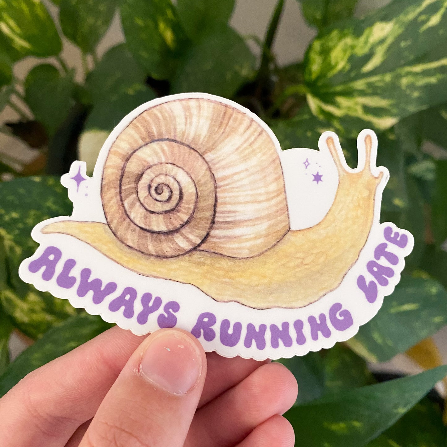 Always Running Late Snail Sticker