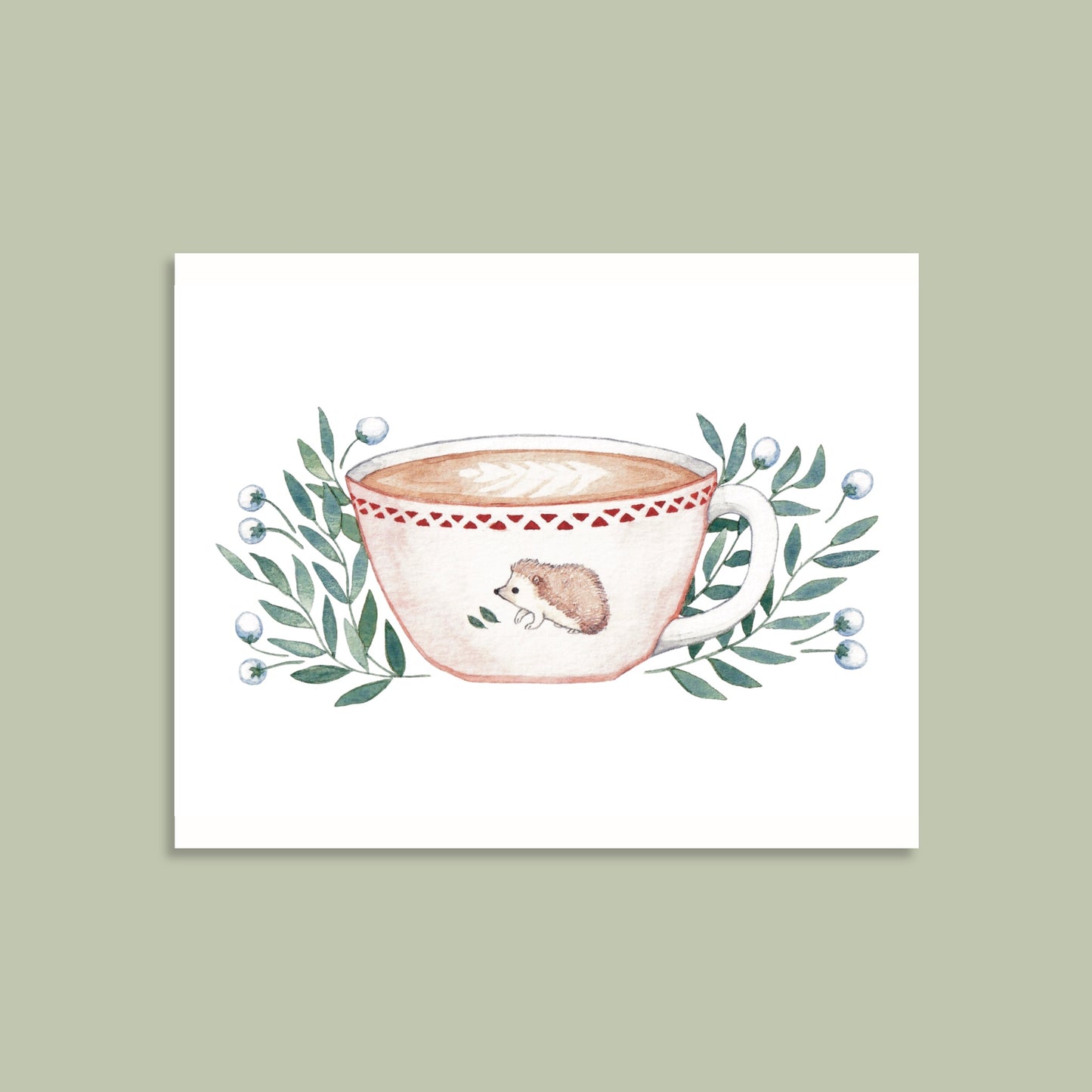 Hedgehog Teacup - Limited Edition Art Print