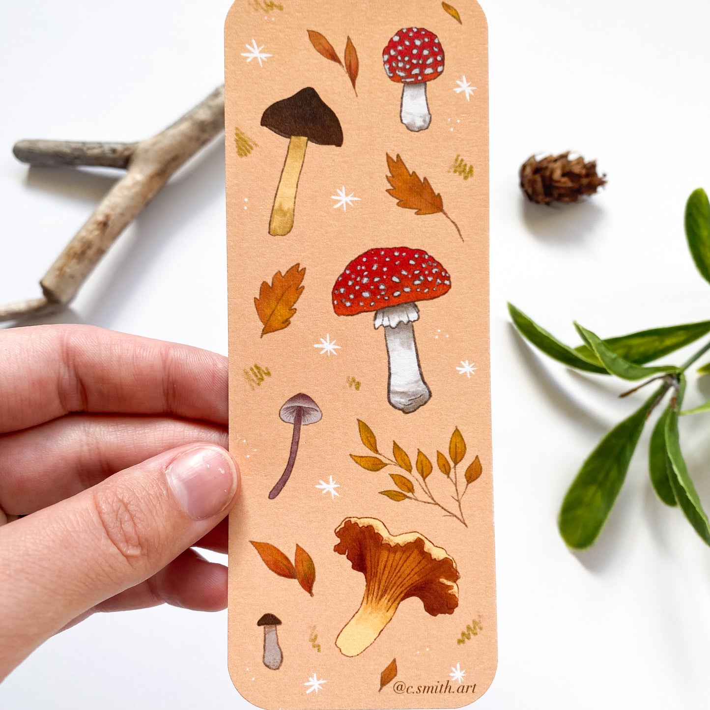 Autumn Mushroom Bookmark