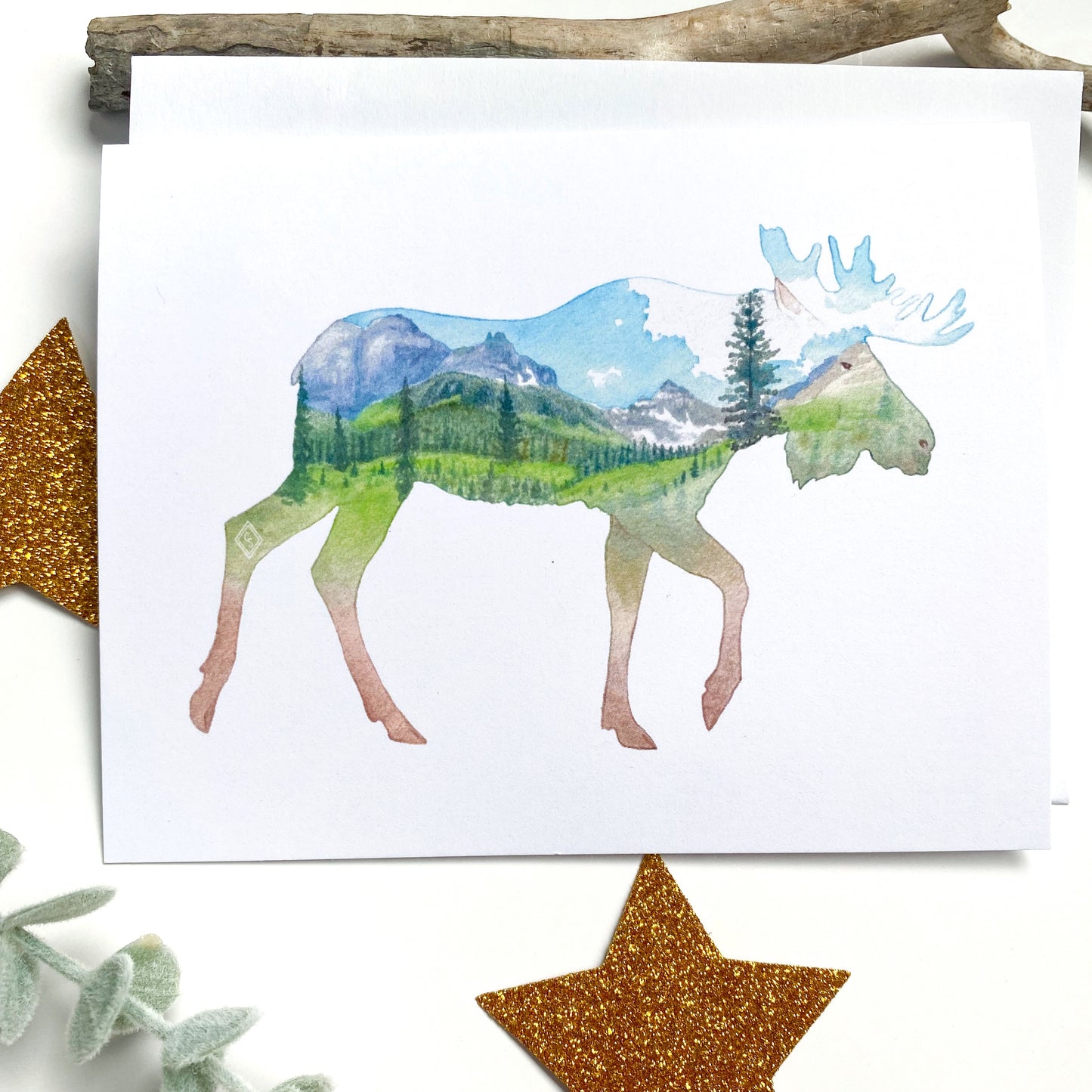 Glacier National Park Moose - Greeting Card