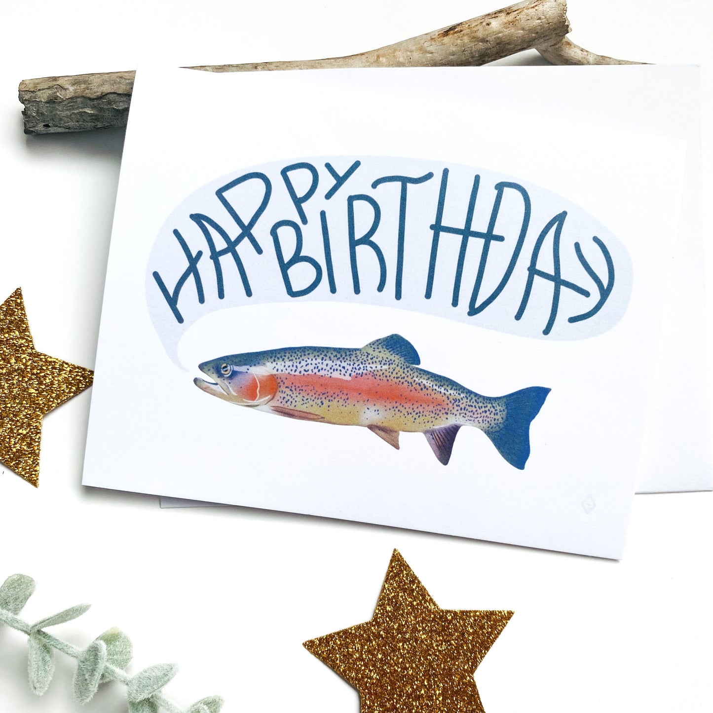 Rainbow Trout Birthday Card