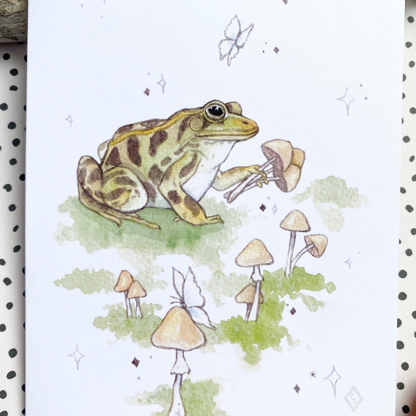 Mushroom Frog Greeting Card