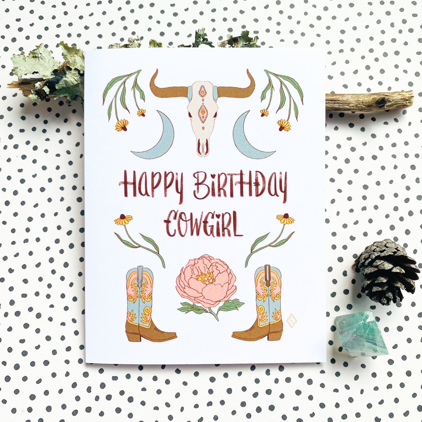 Happy Birthday Cowgirl - Greeting Card