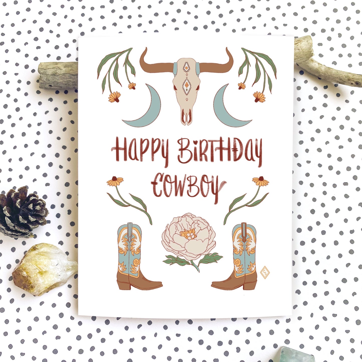 Happy Birthday Cowboy - Greeting Card
