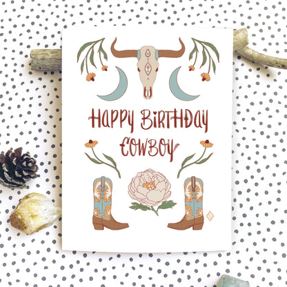 Happy Birthday Cowboy - Greeting Card
