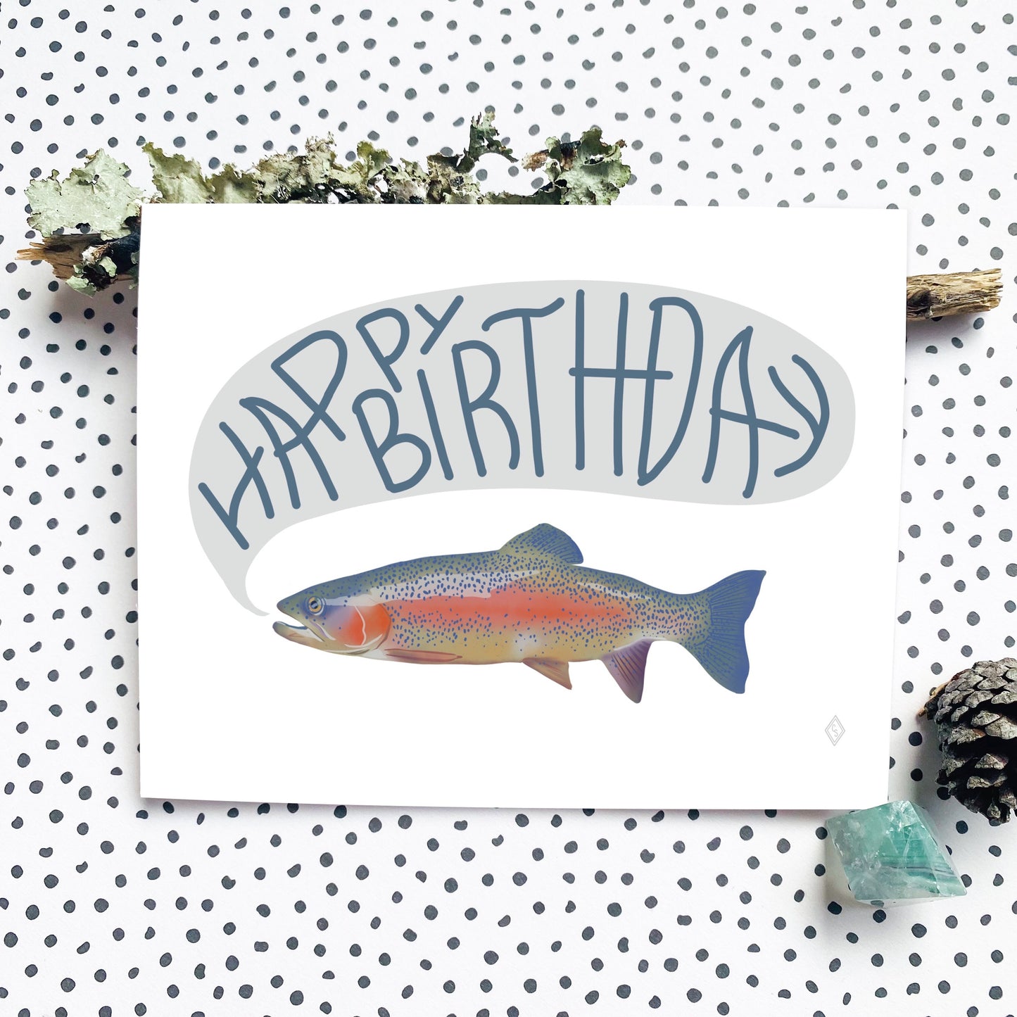 Rainbow Trout - Birthday Card