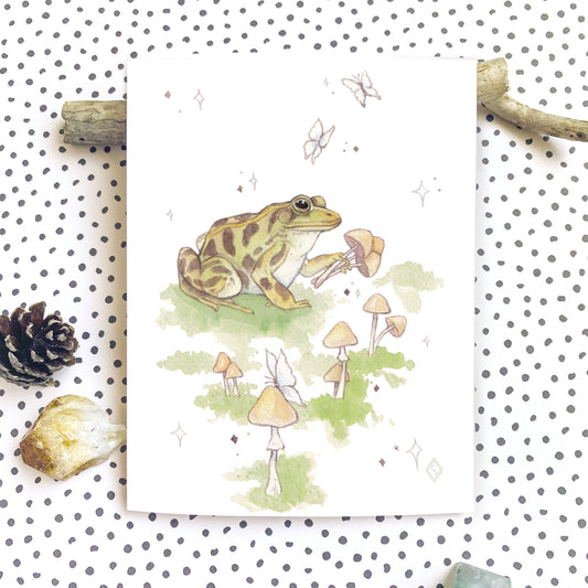 Mushroom Frog - Greeting Card