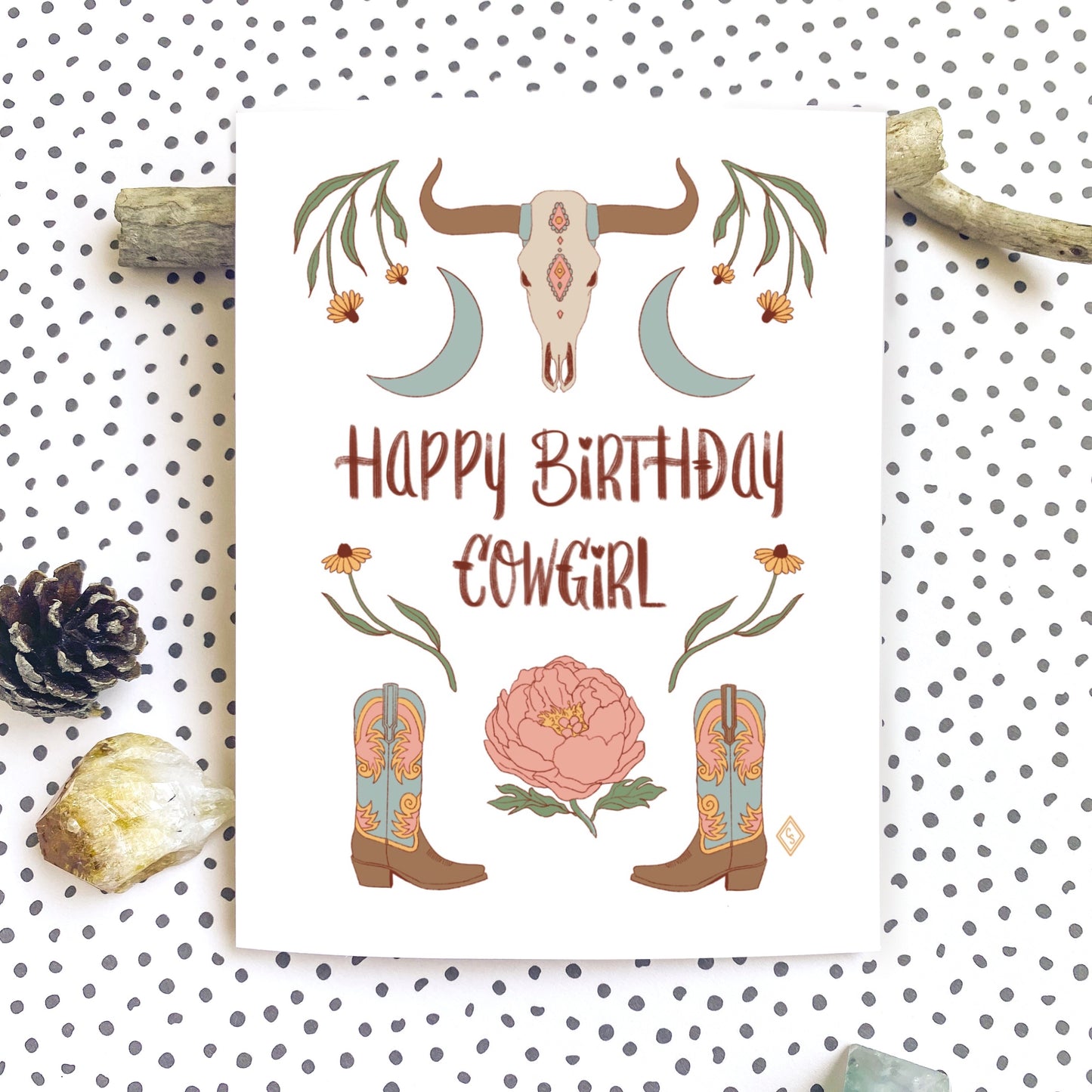 Happy Birthday Cowgirl - Greeting Card