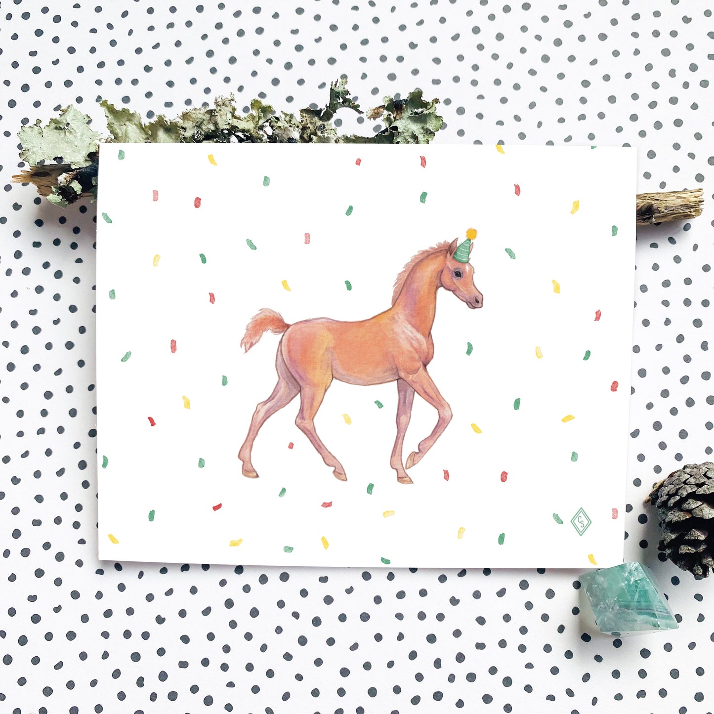 Baby Horse Birthday Card