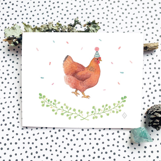 Party Chicken - Birthday Card