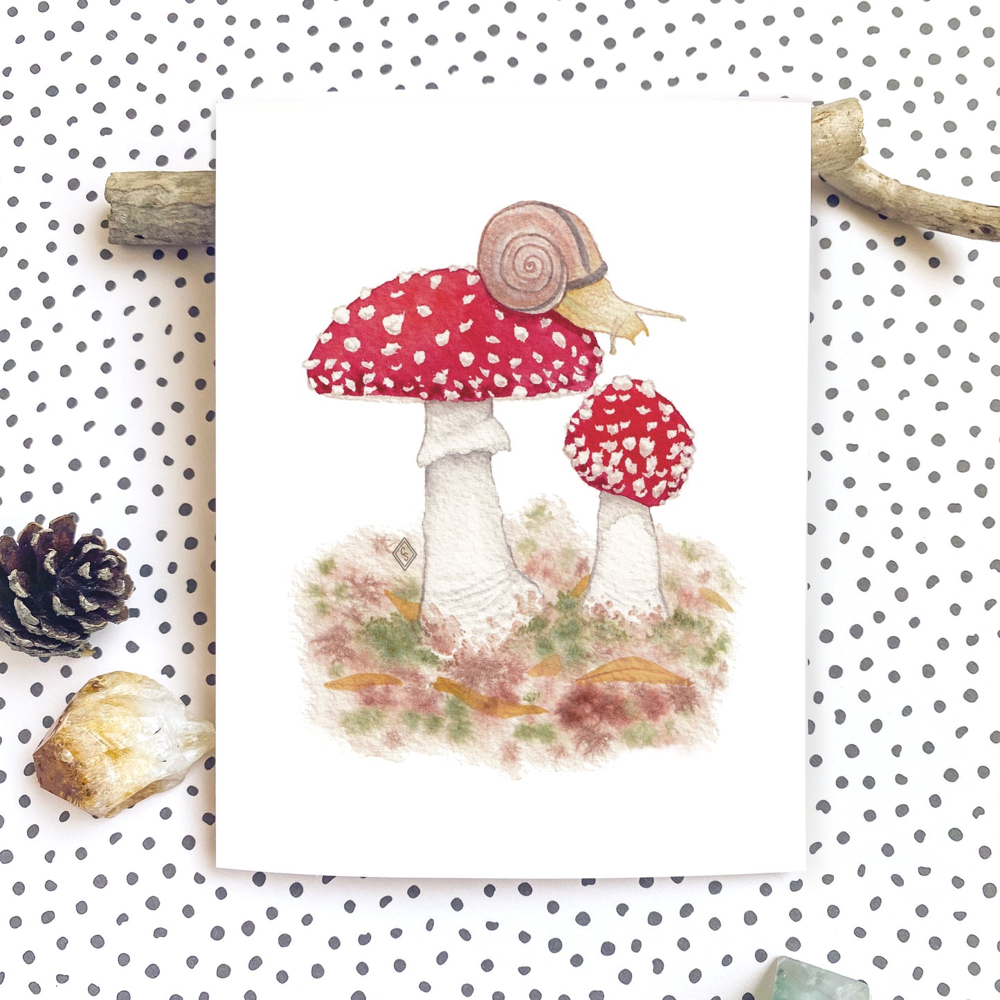 Amanita Muscaria Mushroom Greeting Card