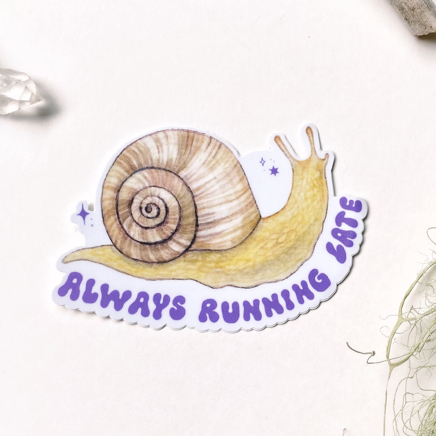 Always Running Late Snail Sticker