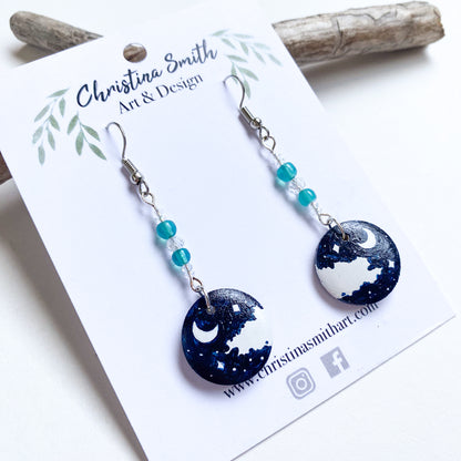 Moonlight Night Handmade Earrings