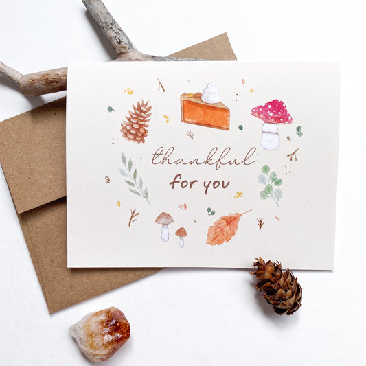 Thankful For You Autumn Greeting Card