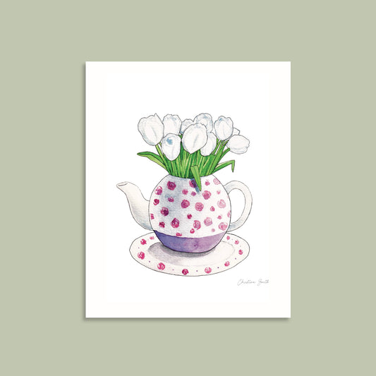Tulip Teapot - Limited Edition Art Print
