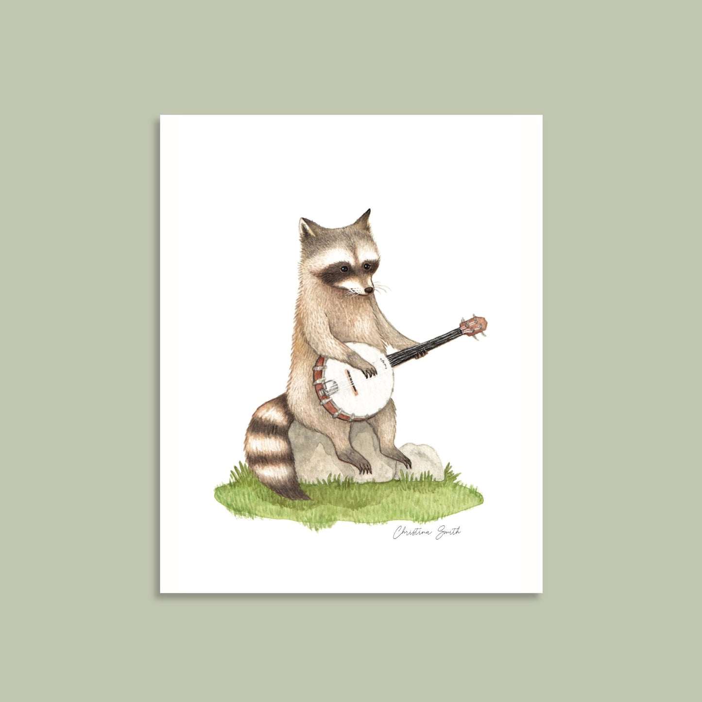 Banjo Raccoon - Art Print