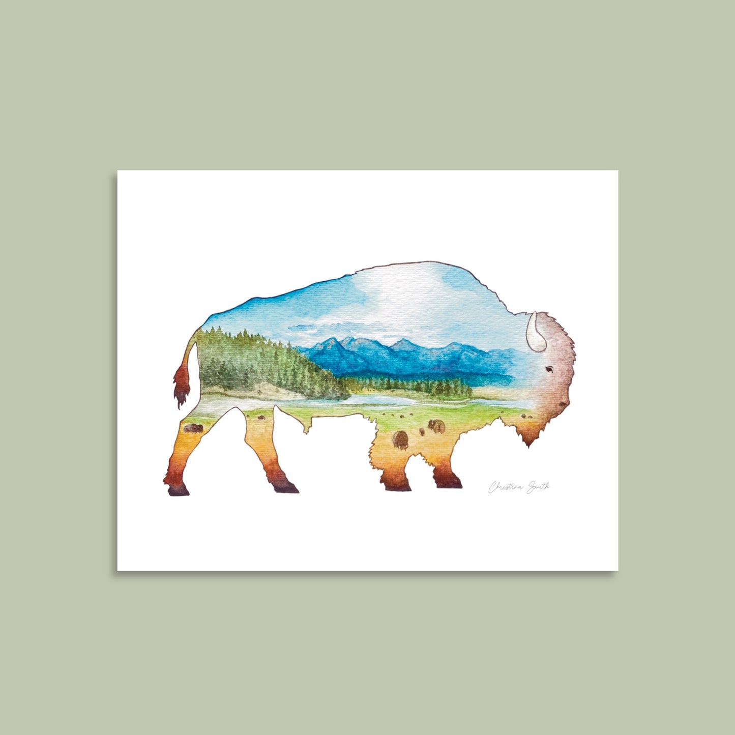 Yellowstone Bison - Art Print