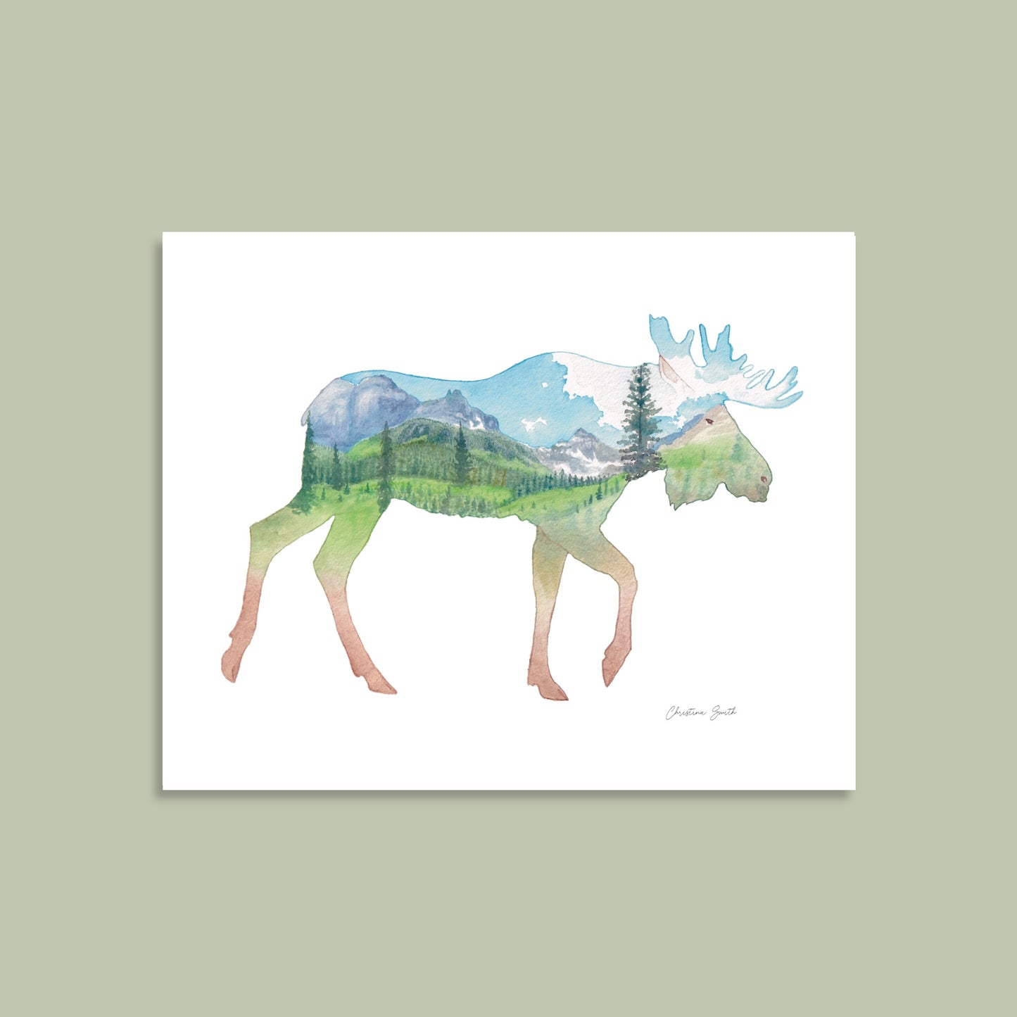 Glacier Park Moose - Art Print