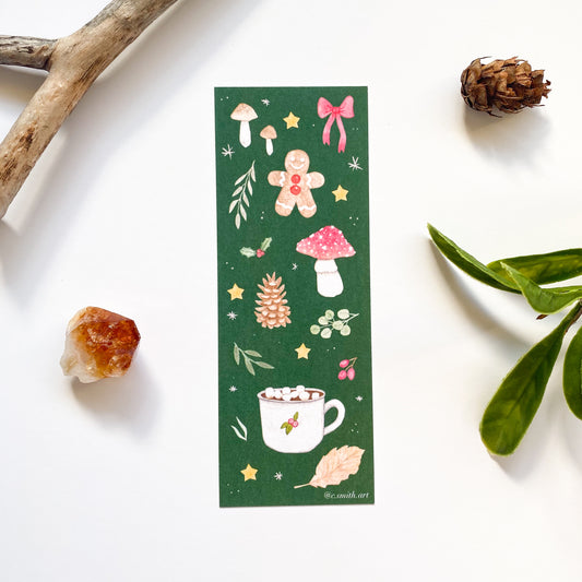 Forest Green Christmas Bookmark