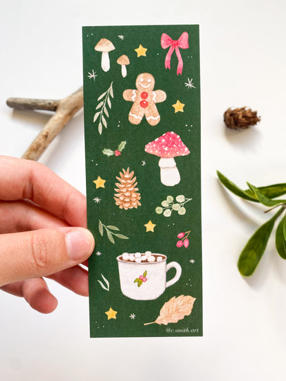 Forest Green Christmas Bookmark