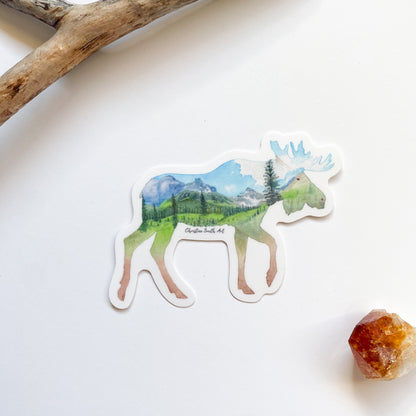 Glacier Park Moose Sticker