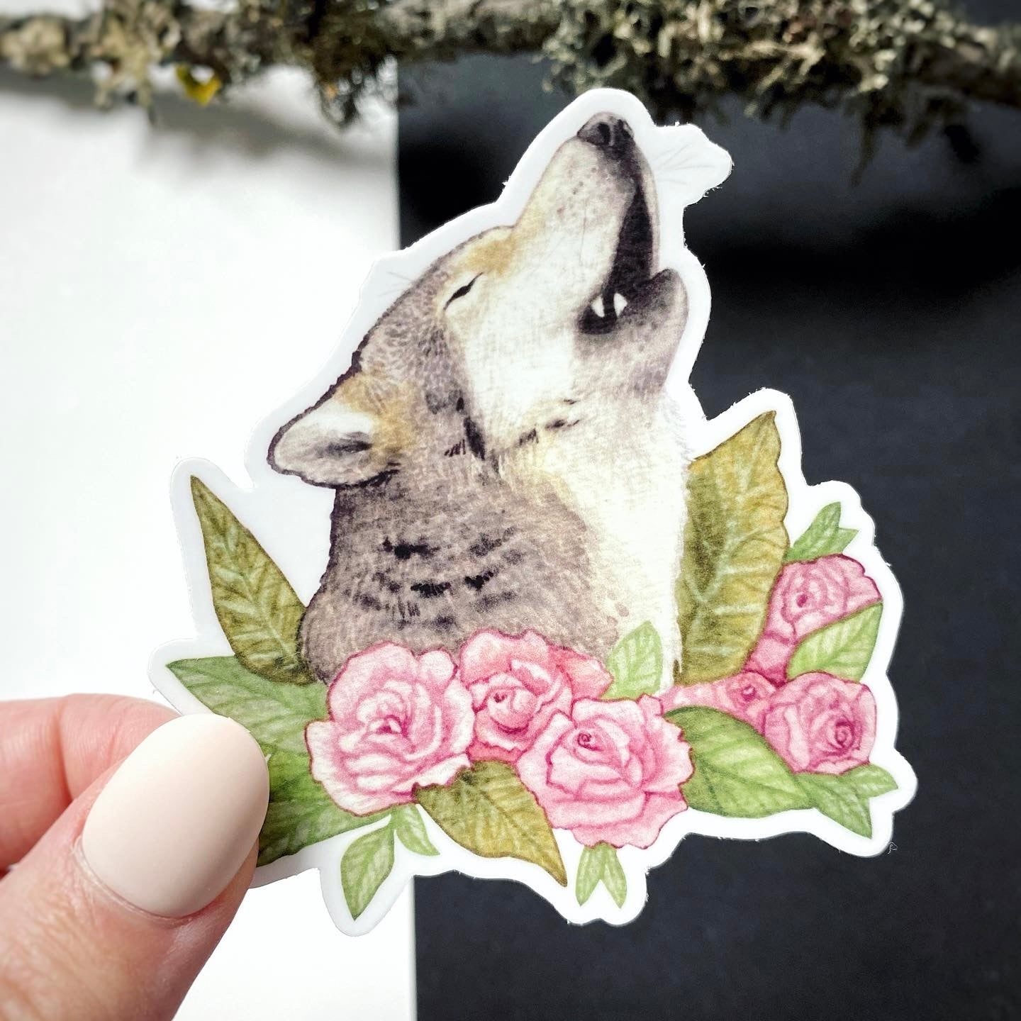 Howling Wolf Sticker