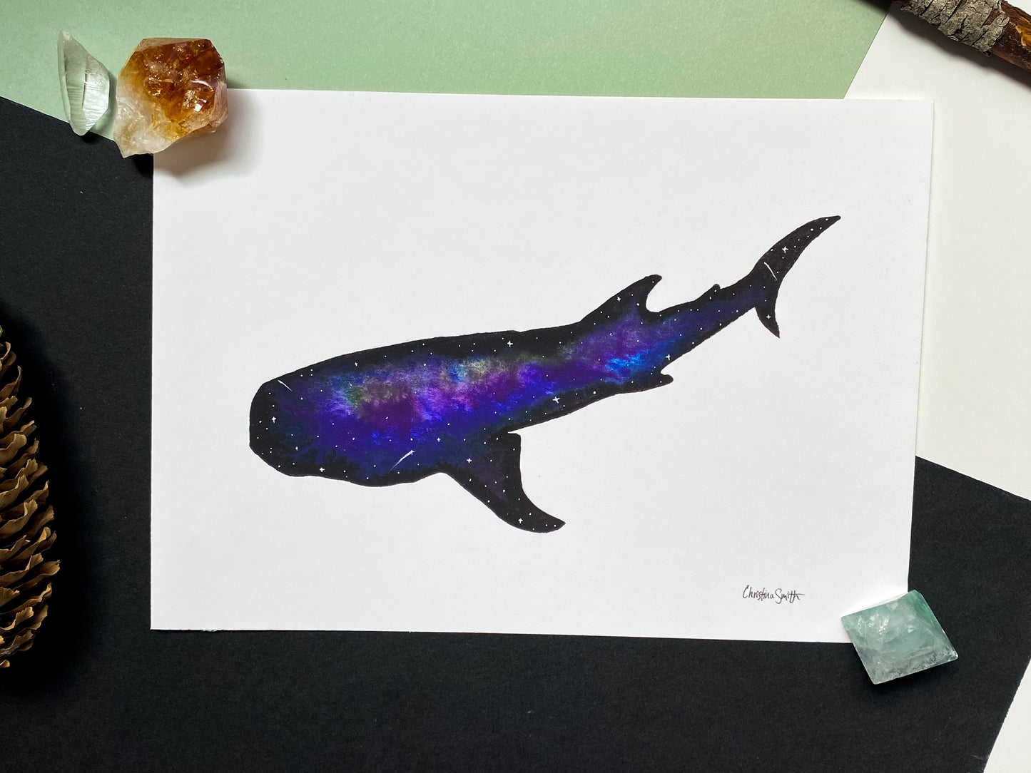 Galaxy Whale Shark - Art Print 5x7