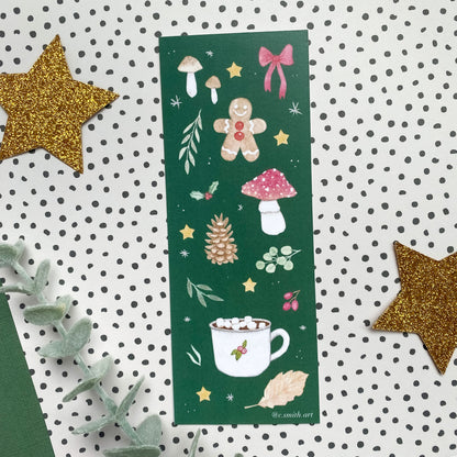 Forest Green Christmas Bookmark