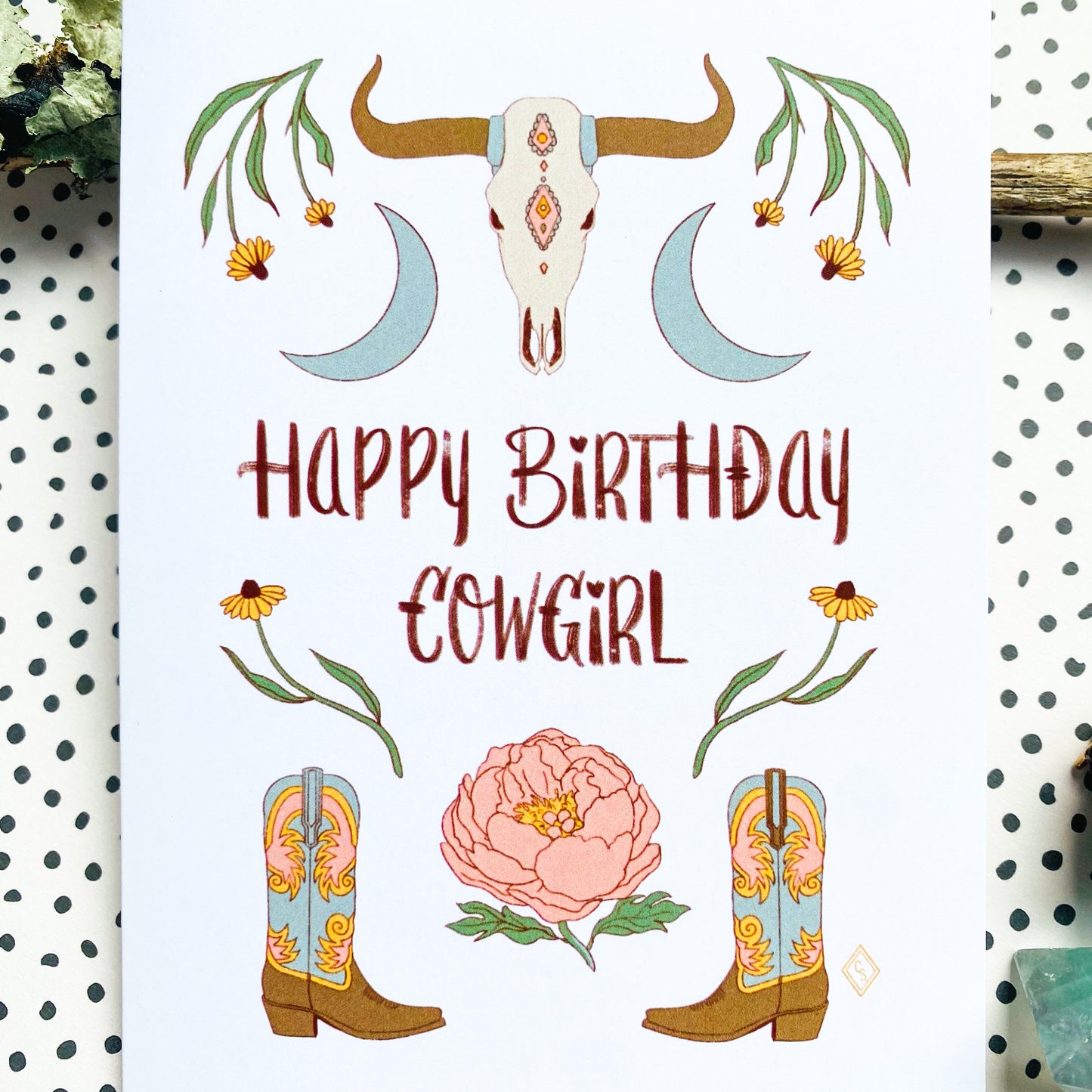 Happy Birthday Cowgirl - Greeting Card