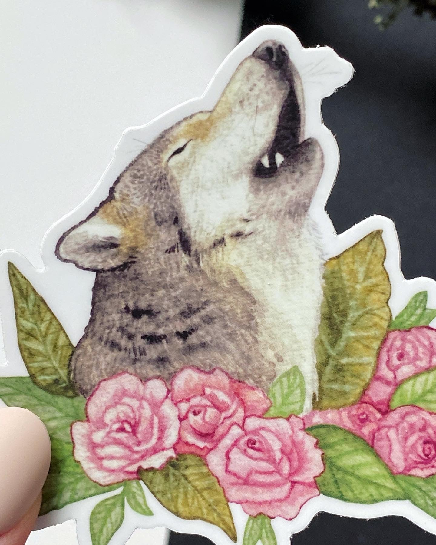 Howling Wolf Sticker